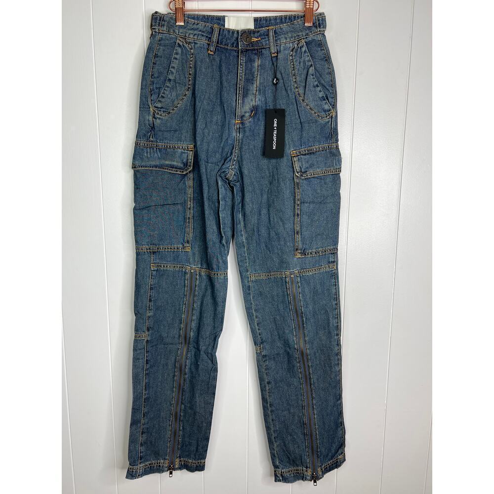 One Teaspoon Cargo Motion‎ Jeans in Used Blue Size 25 NWT